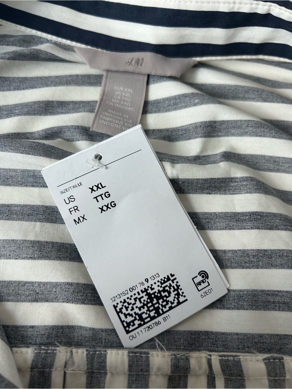 NWT H&M MODERN/CLASSIC STRIPED DRESS Sz.XXL LOOSE FIT BODICE, FITTED SKIRT - Picture 9 of 9